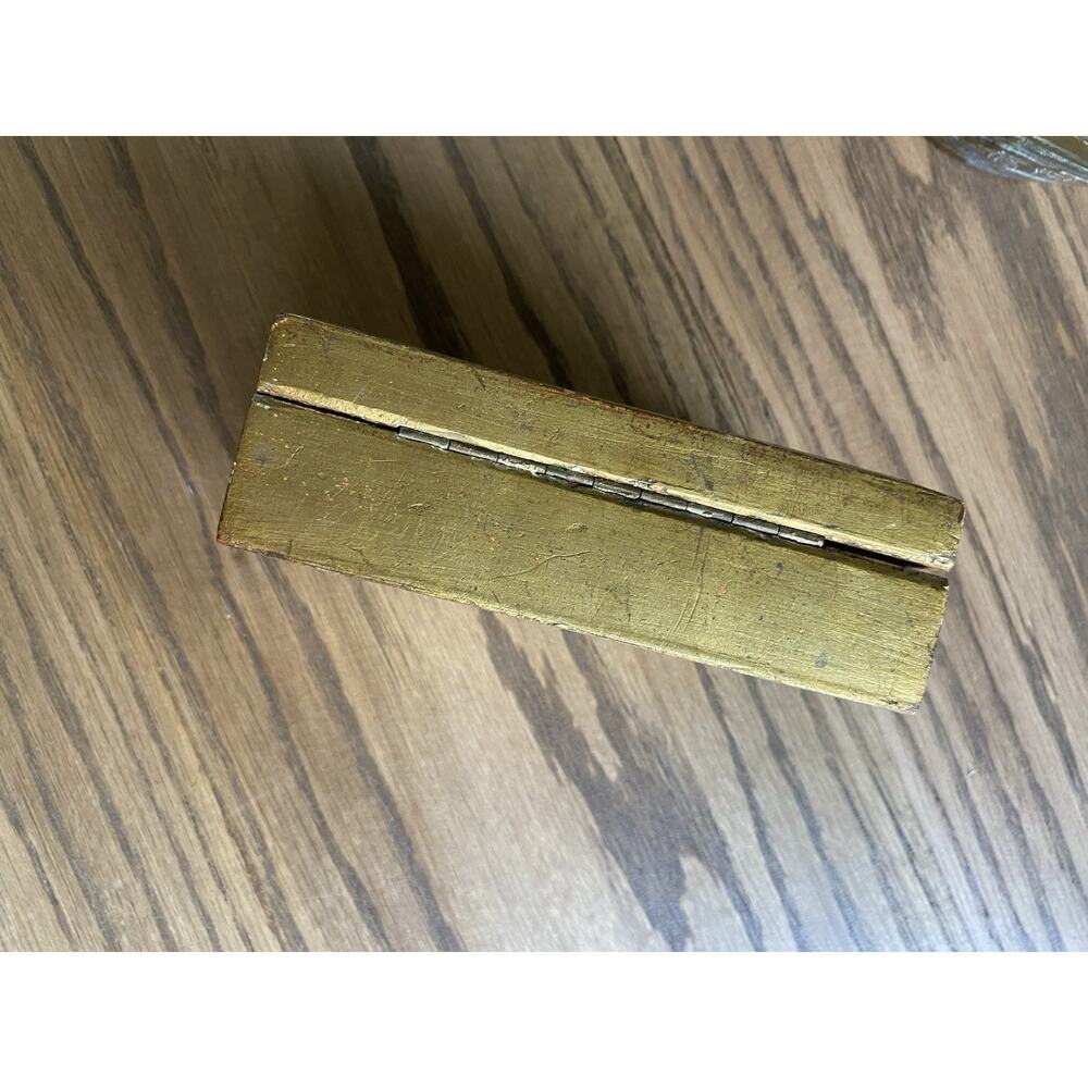 Vintage Gold Gilt Wood Trinket Box Jewelry Box Florentine Box Made In Italy - Picture 5 of 7